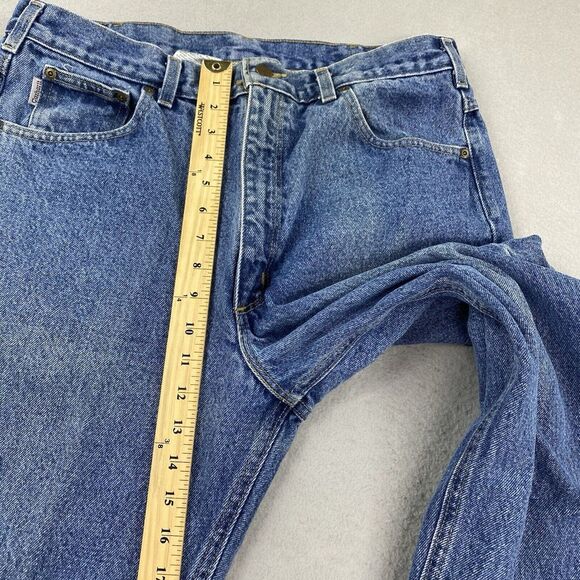 Carhartt Jeans Mens 36x36 (Fits 34x35) Blue Denim Pants Relaxed Fit B17 DST Work - Picture 12 of 13